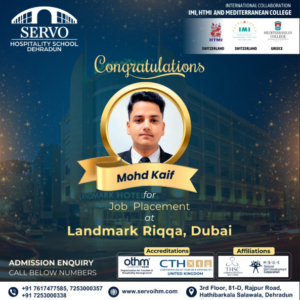 Top Hotel Management Courses After 12th In India : SERVO IHM